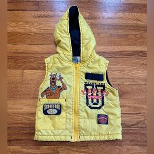 Vintage Y2K Cartoon Network Scooby Doo Where R U? Toddler 2T Yellow Hooded Vest